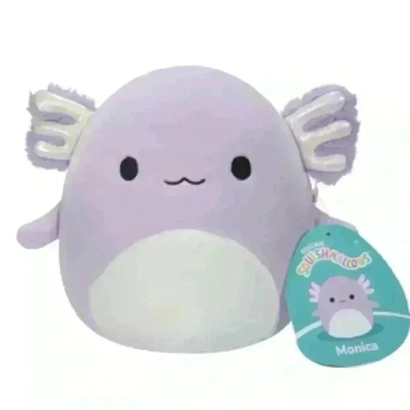 Squishmallow deep sea squad - Monica the purple axolotl 8” fish plush BNWT - Picture 1 of 4